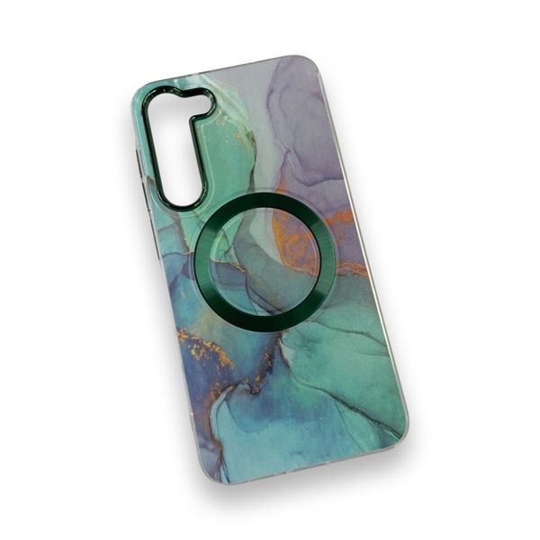 Green Magsafe Water Colour Case for Samsung Galaxy S23 Plus/S23 Ultra