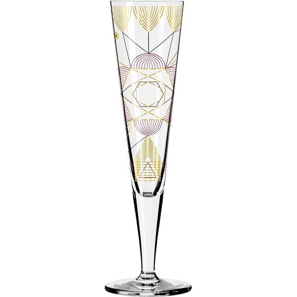 Ritzenhoff Goldnacht Champagne Flute Crystal Glass 200ml Art Deco Serenity
