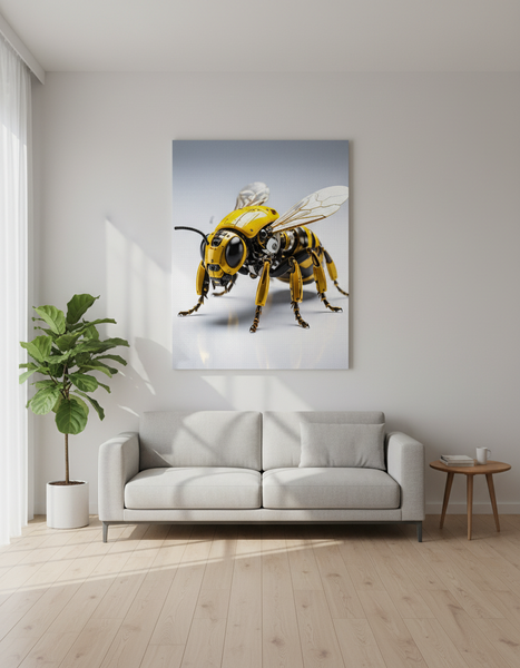 Wall Canvas Modern Art Ready to Hang Contemporary Art - Mechanical Bee