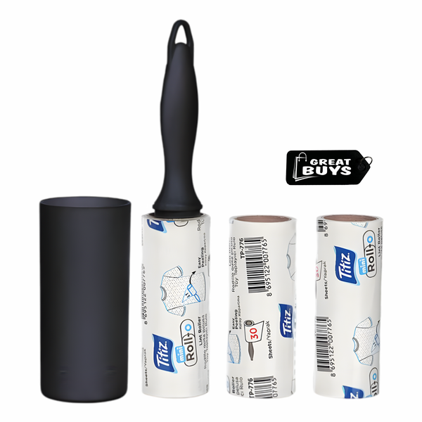 Titiz Mini Travel Lint Remover Roller Kit (3 Rollers) &amp; Keyring