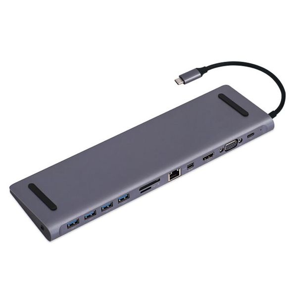 12 in 1 USB C HUB Docking Station for MacBook and Laptops