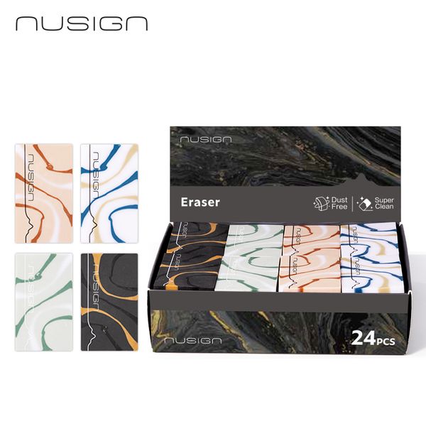 Deli Nusign Natural Fluid Eraser Clean Erasing Less Flakes Pack of 24