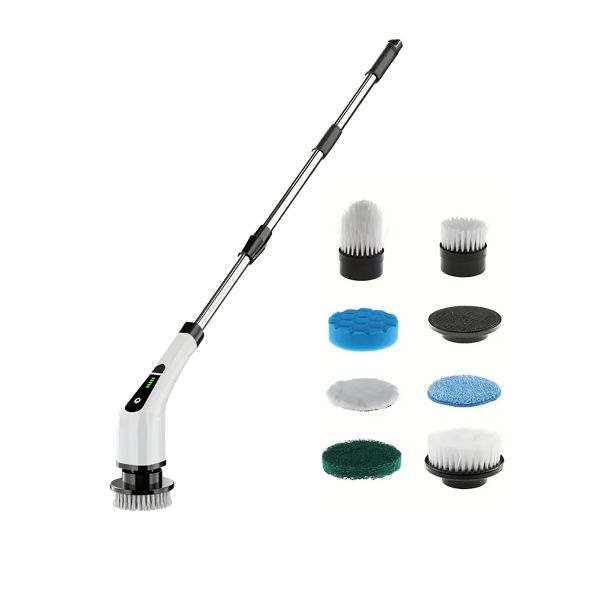 Electric Spin Scrubber 2 Adjustable Speeds Cordless Scrub Brush for Clean