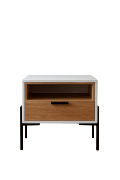 Native Decor Agatha Oak Bedside Table