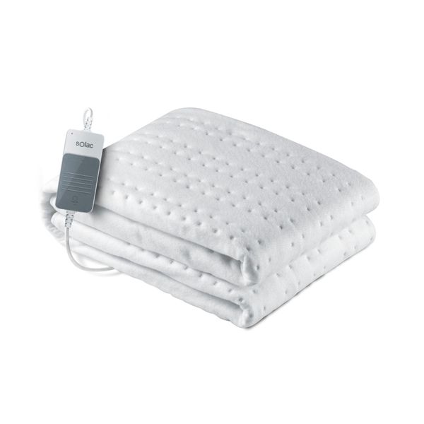 Solac Electric Under Blanket Single White 150 x80cm 60W "Norway Bed Warmer