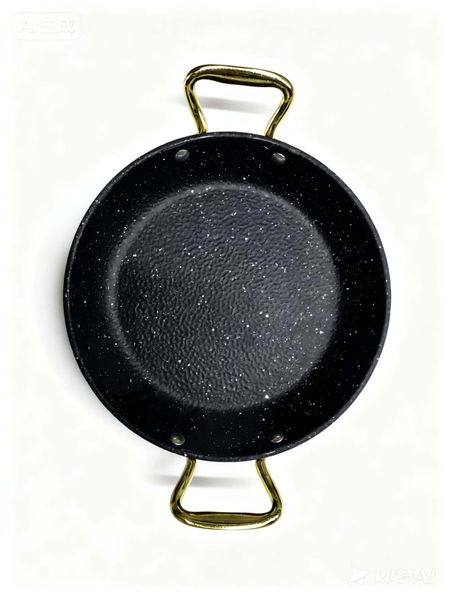 Gold Stainless steel, Metal Non-Stick Paella Pan