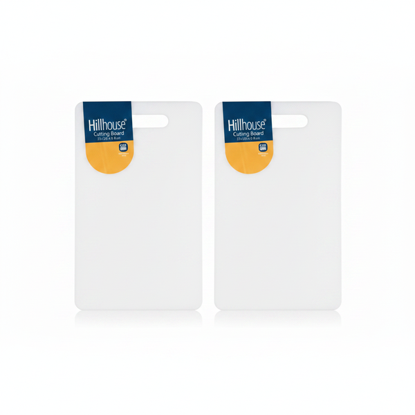 Hillhouse Plastic Cutting Board 33x20cm, Lightweight &amp; Dishwasher - 2 Pack