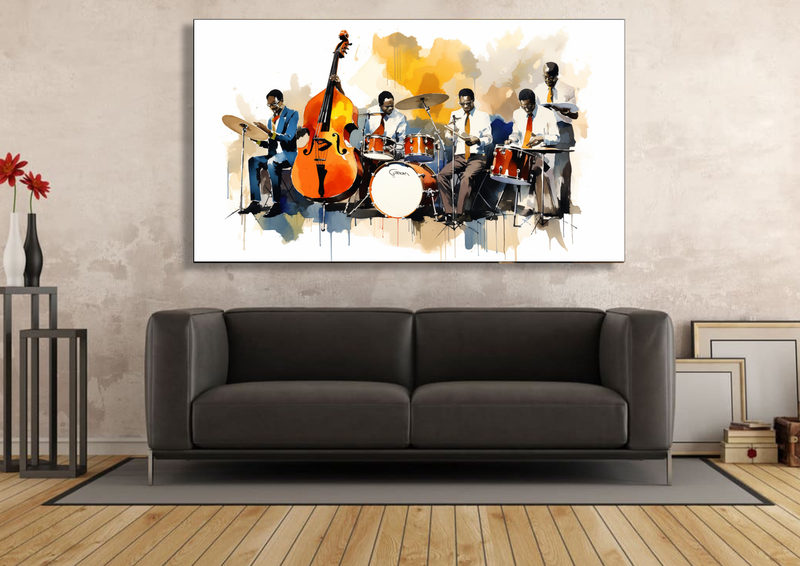 Canvas Wall Art - Band Watercolour Style - IM0927