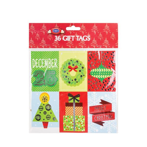 Bulk Pack x 6 Xmas Stationery Gift Tag 36pcs Per Pack
