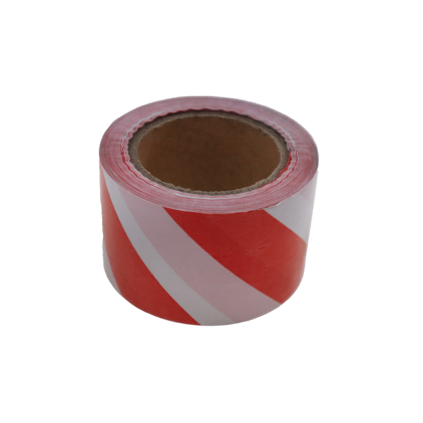 Red &amp; White Barrier Tape 75mm x 100m