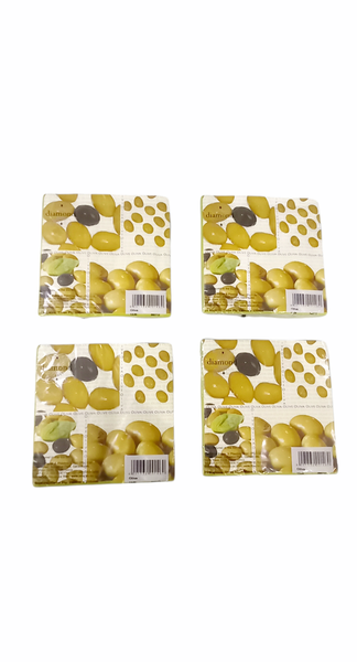 Diamond - Serviettes 20 X 4 Pack - OLIVES