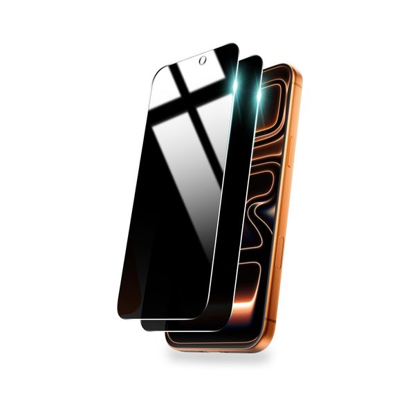 Anti Spy Privacy Glass Protector Compatible with iPhone 17 Pro Max Pack - 2