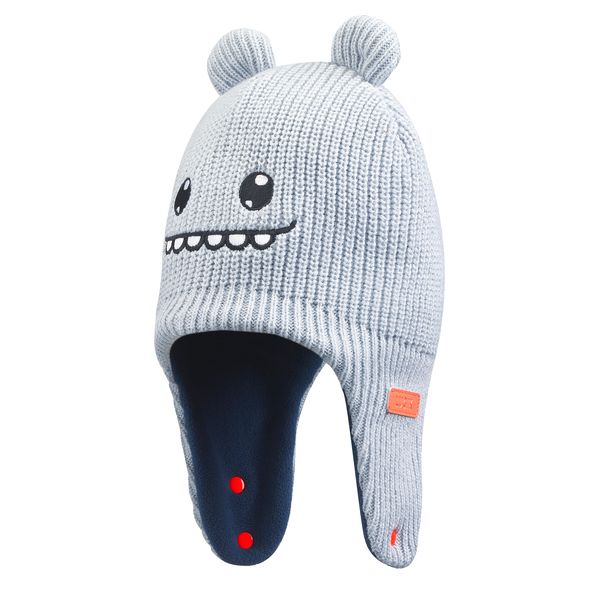 Wedze Baby Ski/Sledge Hat - Warm Grey &amp; Blue