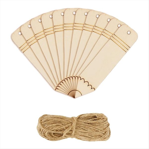 100Pcs Blank Wooden Bookmarks With Strings And Holes