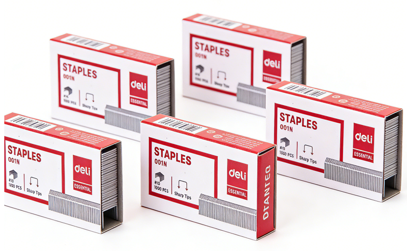 DELI Staples-15 Sheets(1000 per box)-Pack of 5 Boxes