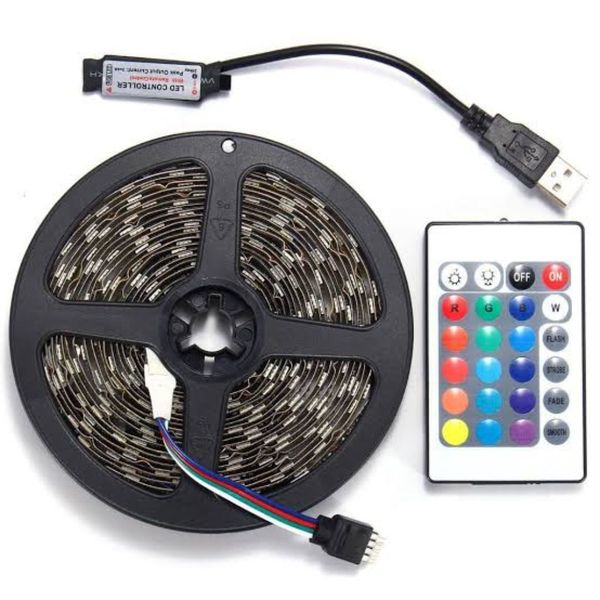 3M USB LED RGB Strip Light TV Back Lamp With Remote Control