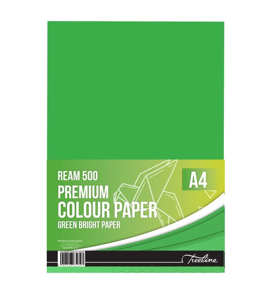 Treeline Colour Project Paper 80gsm - Ream of 500 Sheets - Deep Tint- Green