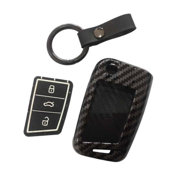 Aluminum Carbon Look Golf 7 Keyring &amp; Key Cover