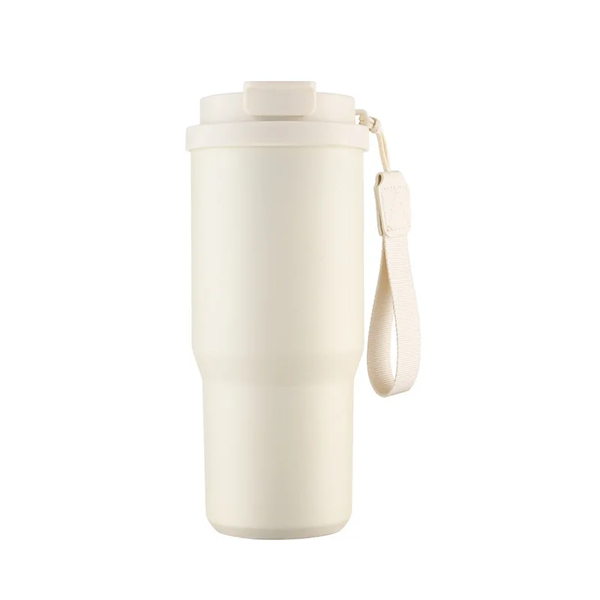 Kings Mug Outdoor Vacuum Insulated Coffee Tumbler With Handle and Straw