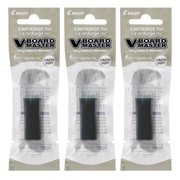 Pilot V Board Master Whiteboard Marker Refill - Pack of 3 - Green