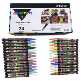 24 Flysea Graffiti Paint Markers (Extra Fine Tip 0.7mm) | Shop Today ...