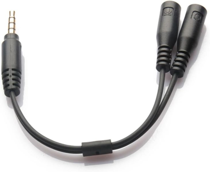 3.5mm Stereo Y Splitter Audio Adapter for Headphones, Microphones, Smartph
