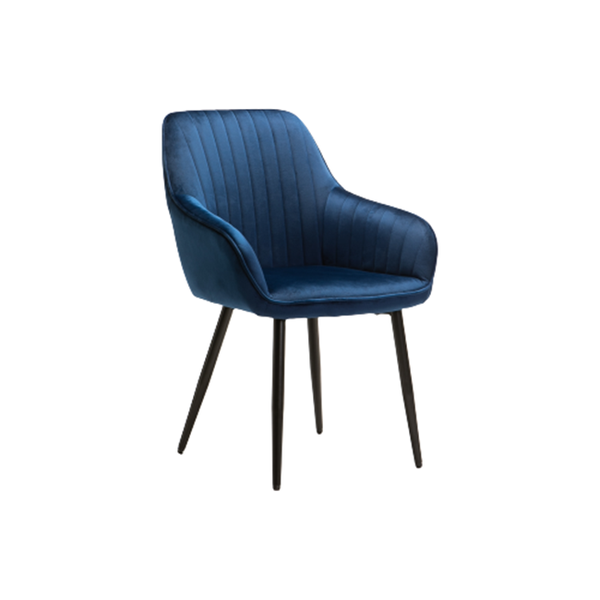 Rocco Velvet Dining Chair - Navy