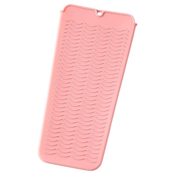Silicone Heat-Resistant Hair Straightener Storage Organizer - Pink