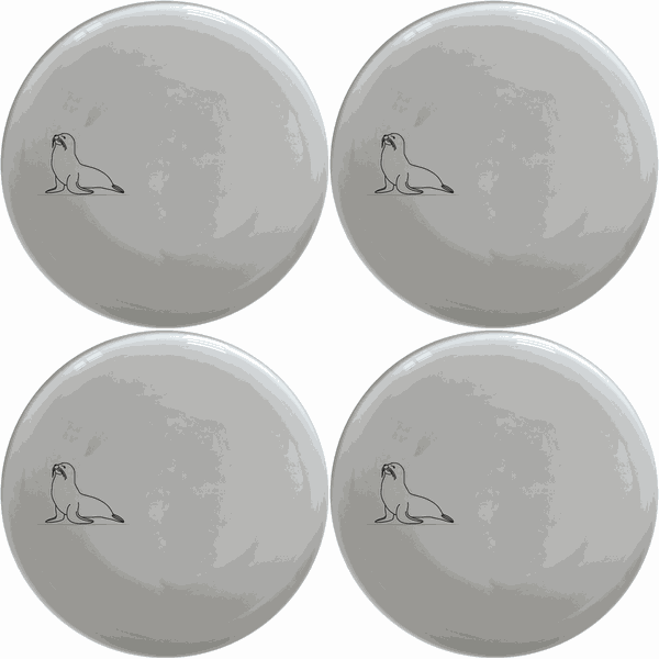 Cape Fur Seal Side Plate Set of 4 - Range 3