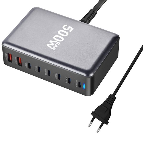 Fudisenn 500W GaN 6-Port Charger Compatible with MacBook iPhone