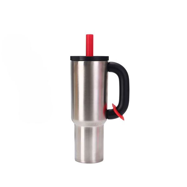 Kings Kool 40oz Tumbler with Handle Stainless Steel Cup with Straw