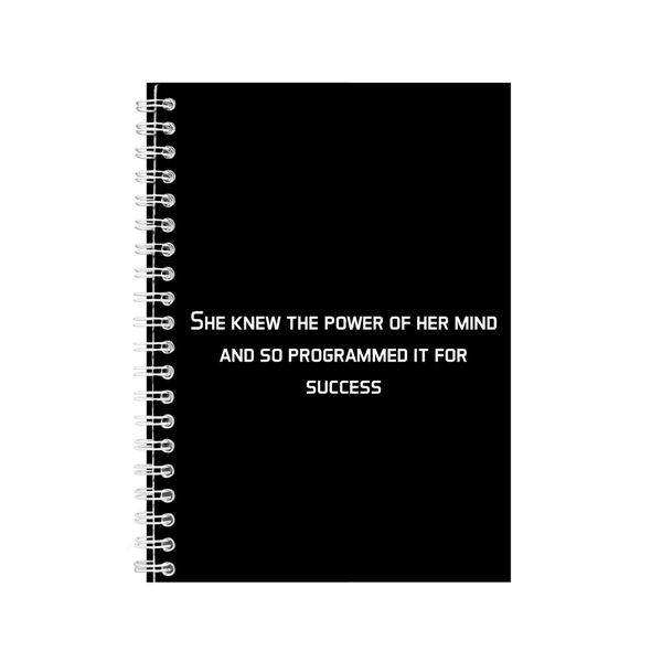 Success A5 Notebook Spiral and Lined Motivational Saying Graphic Notepad185