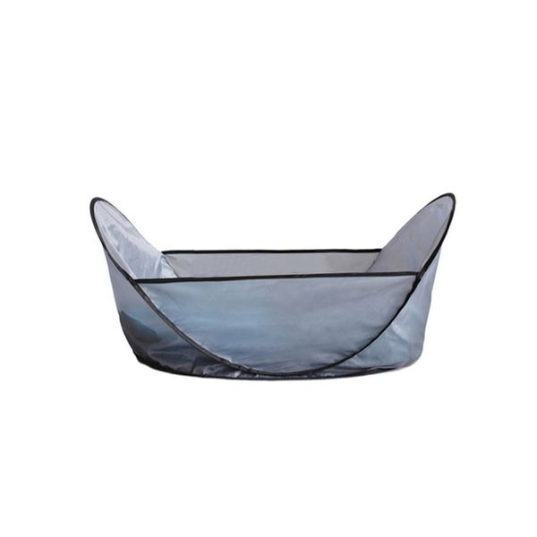 Pet Shearing Bib Portable Dog Hair Collector Foldable Haircut Bib-Grey