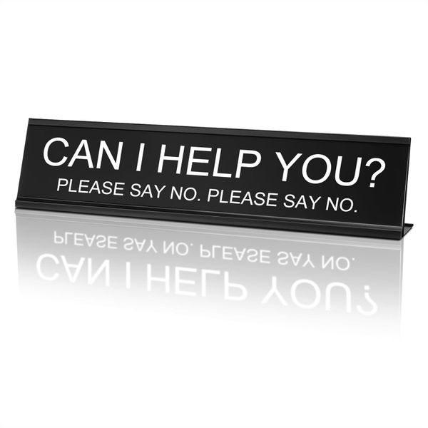 Funny Desk Decor, Black Modern Professional Office Sign