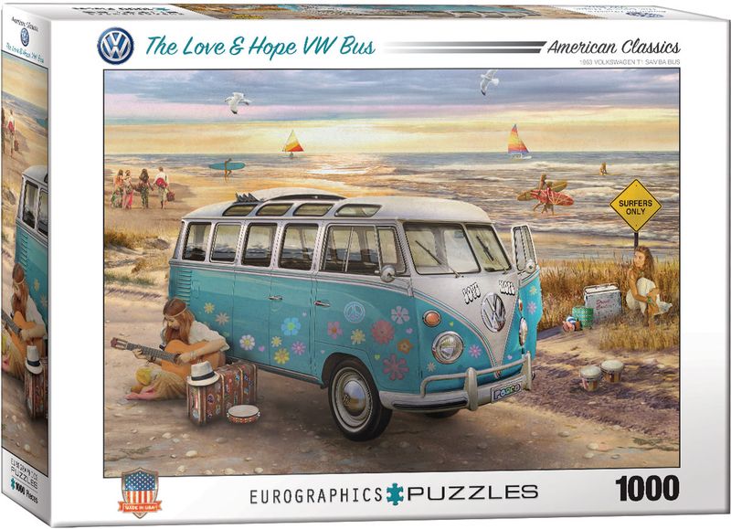 Love And Hope Volkswagen Bus - 1000 Piece Puzzle