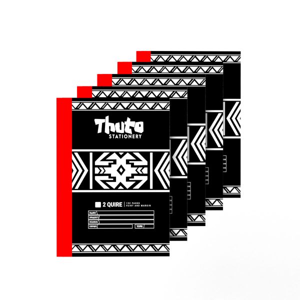 Thuto 2 Quire Feint and Margin 192 pages Hard cover ( Pack of 5)