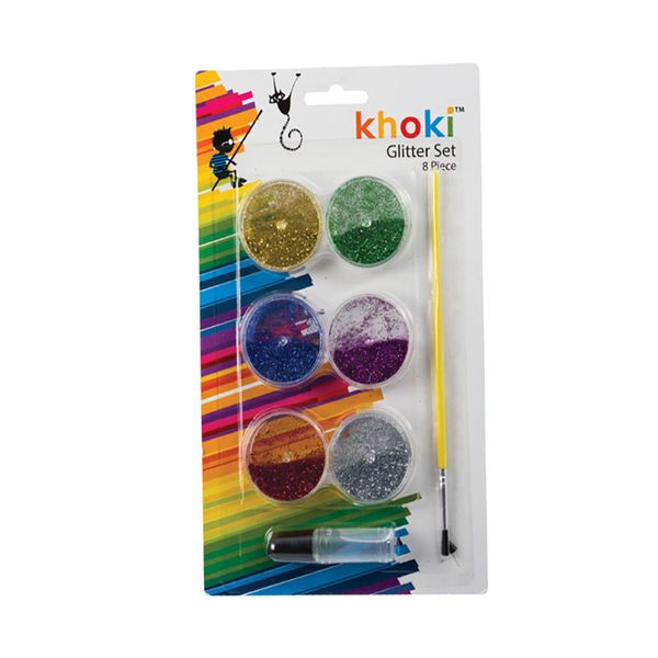 Glitter Set - Art &amp; Craft - Assorted Materials - Assorted Colours - 8 Piece