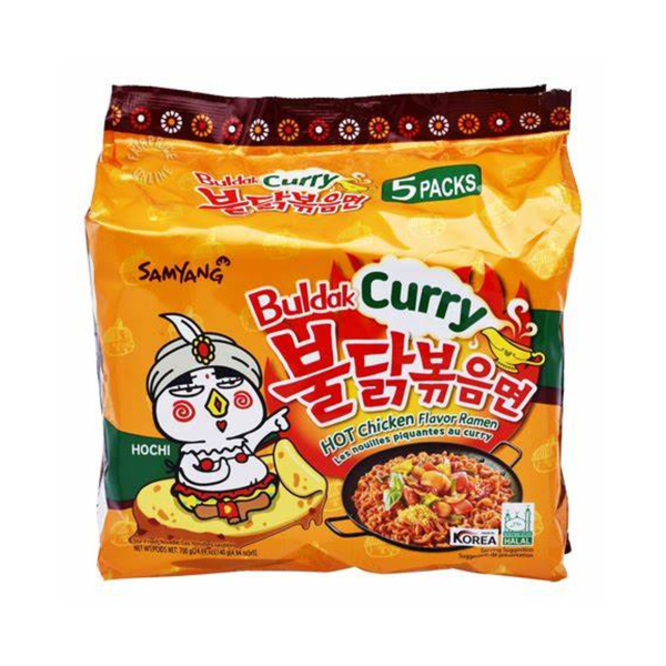 Samyang Buldak Authentic Hot Chicken Noodle Curry Ramen - 5 Pack