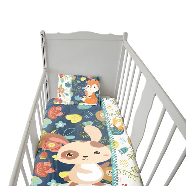 Blue Baby Woodlands Cot Duvet Set image