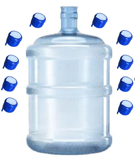 18L/18,9/20L Refillable BPA free Water Cooler Dispenser Bottle and 10 Caps