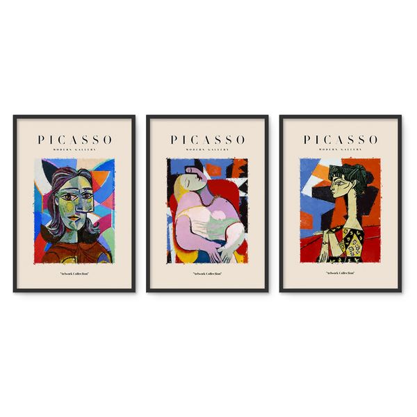 Cape Art Framed Canvas 3 Piece 40x60cm Picasso Modern Gallery