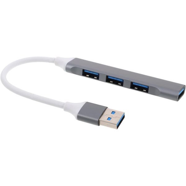 Dark Gray USB Multiport Hub, Compatible with Laptops &amp; Desktop Computers