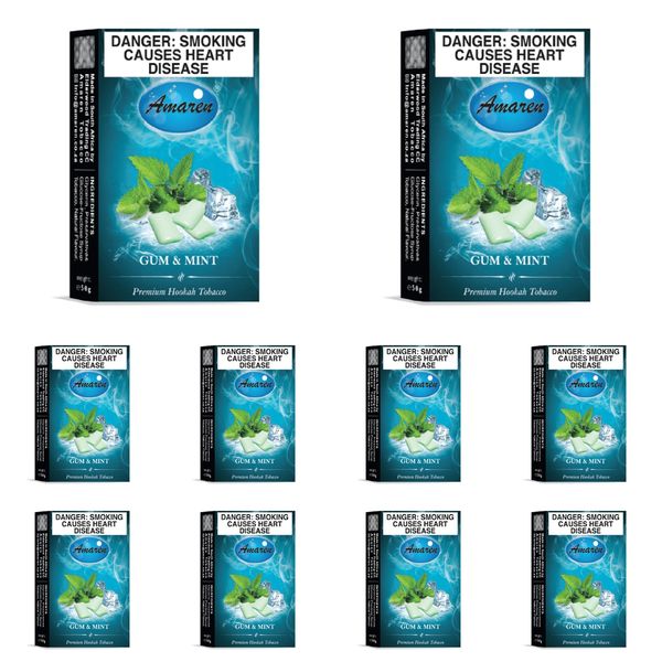 Amaren Hookah Flavor Carton - Gum &amp; Mint (10 x 50g)