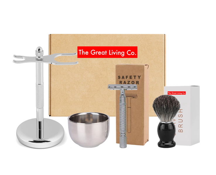 Gentlemen Gift Box- Ultimate 4-1 Wet Shaving Kit. Perfect Gift For Your Man