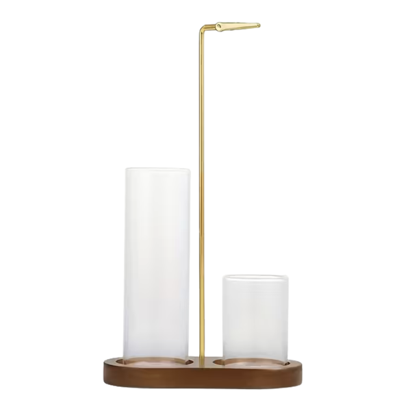 2-in-1 Glass &amp; Wood Incense Holder &amp; Burner