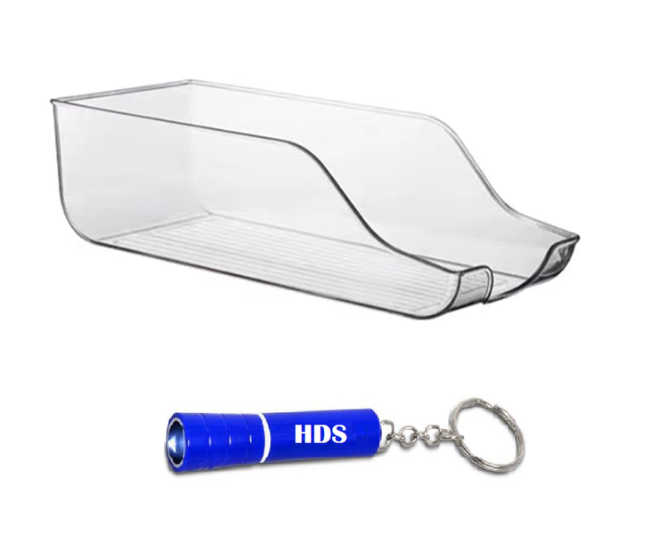 Multifunctional Fridge Can Organizing Dispenser - Transparent with Torch