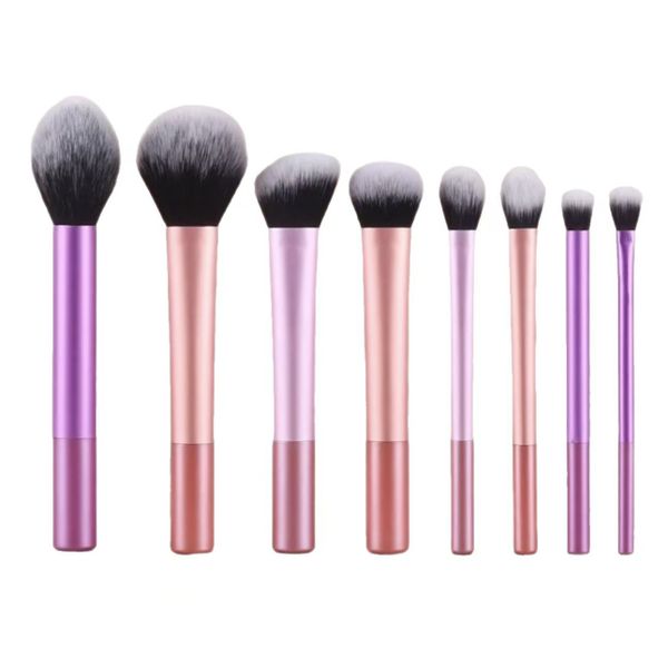 8-Piece Long-Tube Makeup Brush Set, a Set of Beauty Products