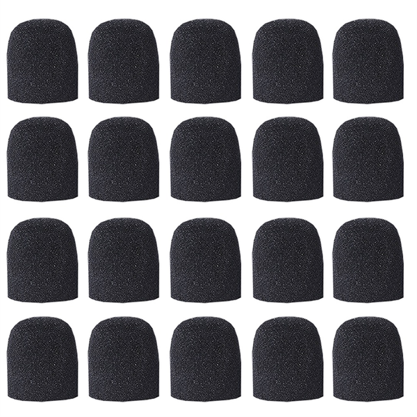 20Pack Black Foam Microphone Windscreen, Mic Foam Covers