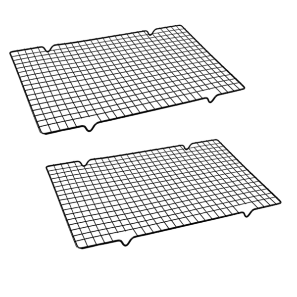 Black Cooling Rack Stainless Steel 2 Piece - 40x25.5cm