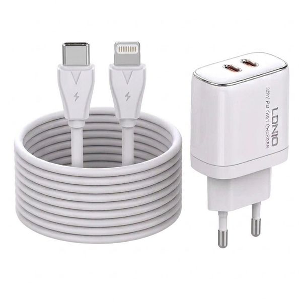 Fast Charger Adapter PD35Watt Compatible With iPhone -LDNIO A2528C